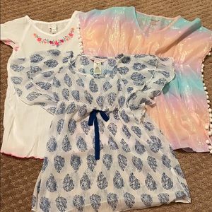 Girls swim cover ups